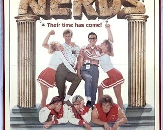 $100. Vintage, framed foam board “Revenge of the Nerds” movie poster. Measures 41x27.