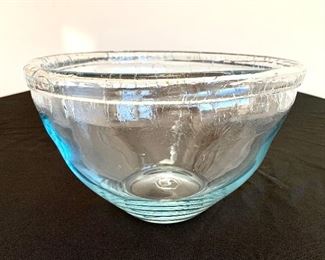 $12. Large, faux antiqued glass bowl. Bowl has an 11” diameter and is 8” tall.