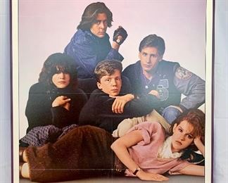 $100. Vintage, framed foam board “The Breakfast Club” movie poster. Measures 41x27.