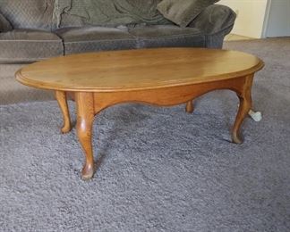queen ann style coffee table set of matching end tables