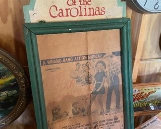 The Showplace of the Carolinas Wooden Marquis Sign