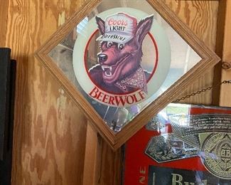 Coors Beerwolf Advertising Mirror