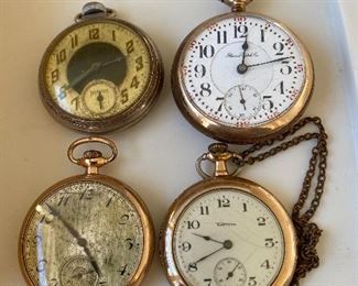 Old Pocket Watches(Some Running and Some Not Running)