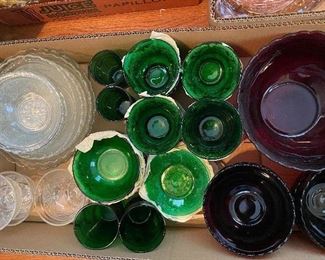 Ruby Red and Forest Green Glass