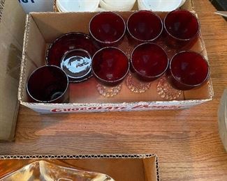 Anchor Hocking Ruby Red Burple Glass