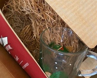 Holiday Holly Glass Mugs