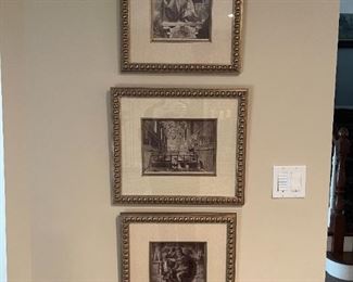 LOT 6617 Three framed prints @ $50 each