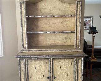 LOT 6643 Distressed wood buffet with shelves and storage $600/ each (2 of them)