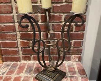 LOT 6674 Metal candle holder with candles $75