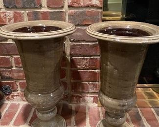 LOT 6676 Pair of ceramic vases $75