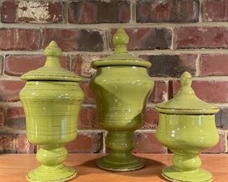 LOT 6676 Ceramic with lids $55 for set 