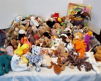  Vintage Ty Beanie Babies, Some with Tags, About 70 Count