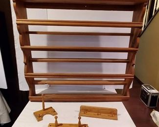 Wood Collector Plate Display and Other Wood Hooks