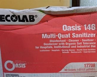 (2) Unopened EcoLab Oasis 146 Multi-Quat Sanitizers