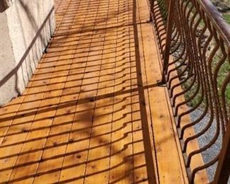 35ft New Cedar Deck With Iron Railing
