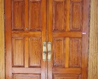 100+ Year Old Pair Of Wood Double Entry Doors