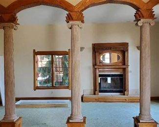 (3) Architectural Columns Reclaimed From Mississippi Mansion