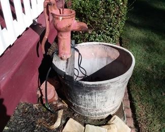 Outdoor Handcrafted Hand Pump Fountain