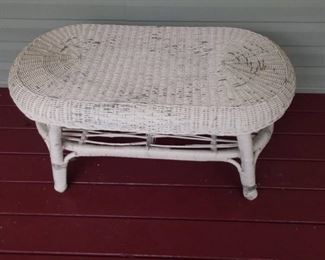 Vintage Wicker Coffee Table