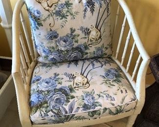 Painted white chair - $35