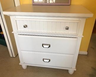 White nightstand - $20 each (interior of one drawer has damage)