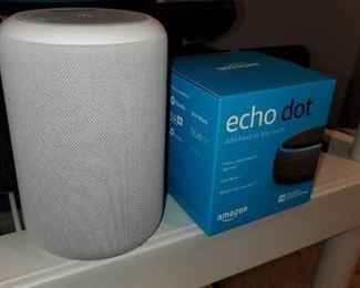Echo dot, Amazon Alexa , blue tooth speakers 