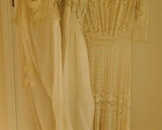 Antique dresses and slips 