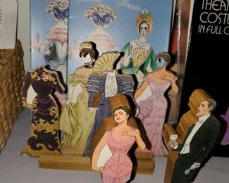 Paper doll figures,  paper doll books