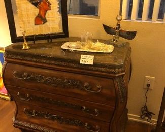 Beautiful buffet with dark green marble top... (some items on top may not be available) $150.00