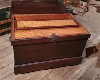 Fabulous Woodworkers Chest with birds eye maple interior