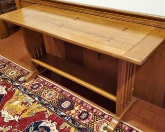 Mission style hall table by Lane