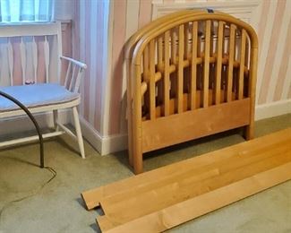 2 twin beds. Bench not for sale