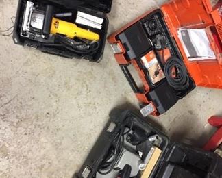 Biscuit Joiner, Grinder, Belt Sander