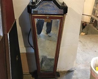 Several tall vintage penny scales