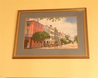 Print of Charleston, SC. Signed by the artist.  Approx. 30x40