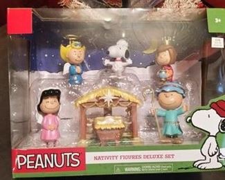 Collectible Peanuts nativity scene (new in packaging)