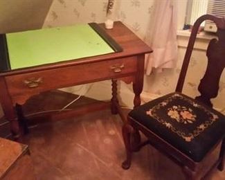 Writing desk and chair