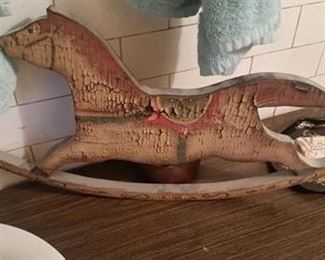Wood rocking horse