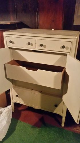 Beautiful white embellished cabinet (inner drawers)