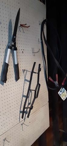 Garage essentials (clippers, jumper cables)