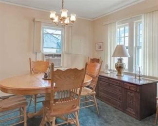 Dining table and buffet