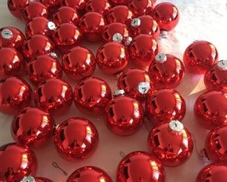 Set of 30 red ball Christmas ornaments from Bloomingdales