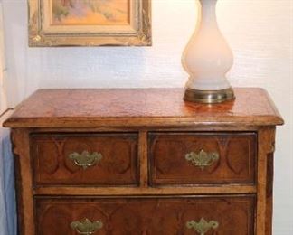 Early 20th Century Oyster Veneer Chest