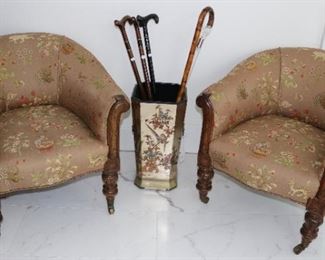 Pair Victorian chairs