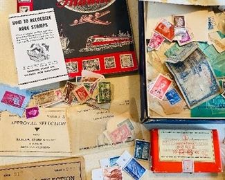  $300-Large stamp collection contains various stamps,  circulated and uncirculated, including WW2 era German stamps.
