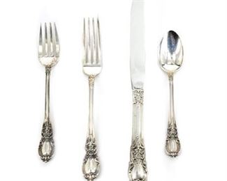 Lunt "American Victorian" Sterling Four Piece Flatware Service for Six (1941)