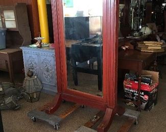 large pier mirror on stand