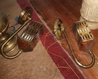 Brass sconces