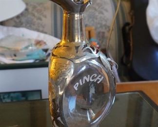 Sterling and glass Pinch decanter
