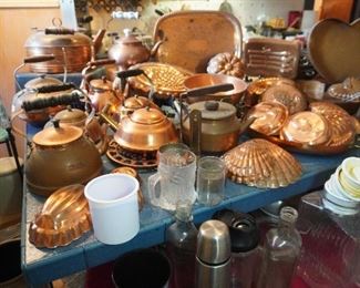 Copper kitchen cookware and more